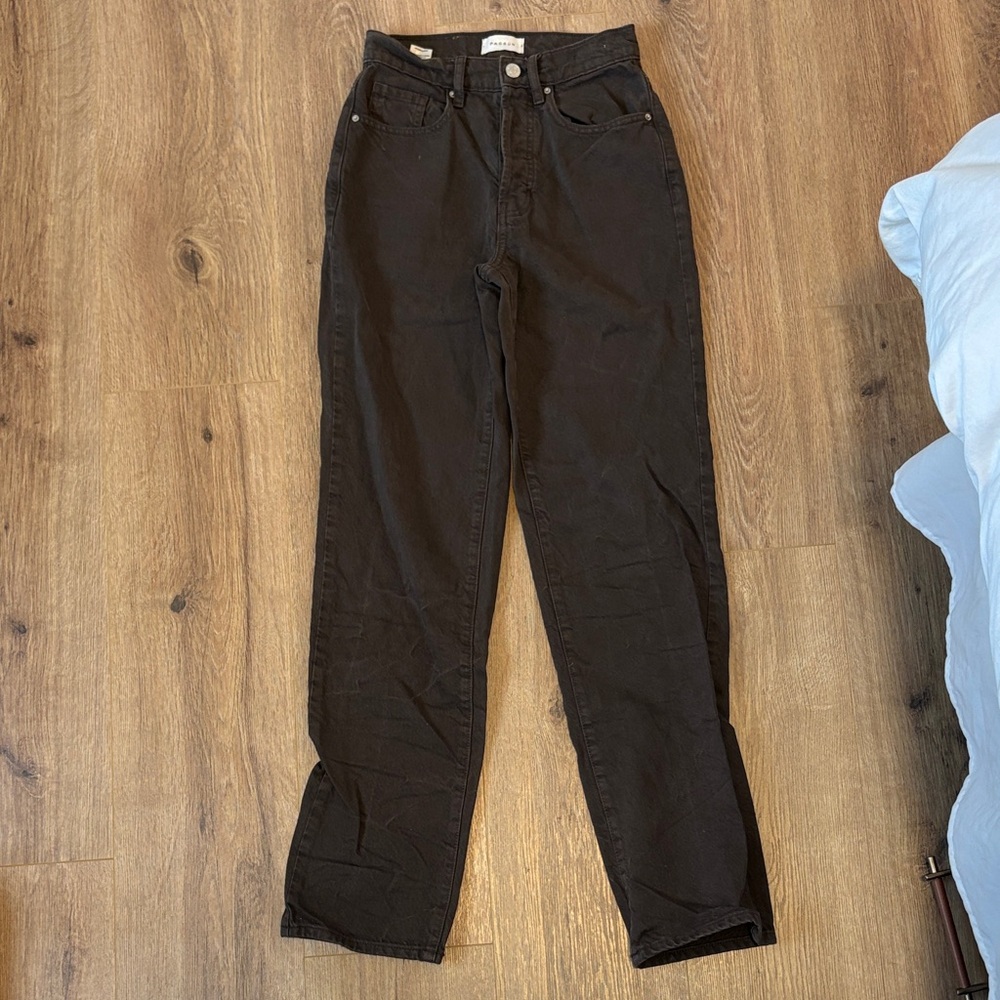 PacSun Black High-Rise Straight Leg Jeans